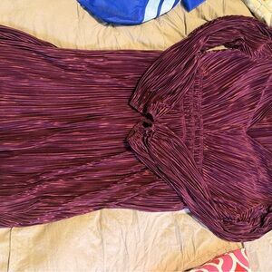 Lucy Paris Long Sleeve Plum Dress